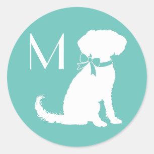 Schnoodle Dog Puppy Runder Aufkleber