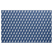 Schnoodle Dog Silhouette Pet Navy Blue Stoff (Fat Quarter (45,7 x 55,9 cm))