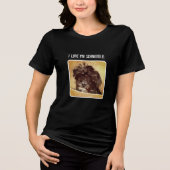 Schnoodle Dog Tri-Blend Shirt (Vorderseite)