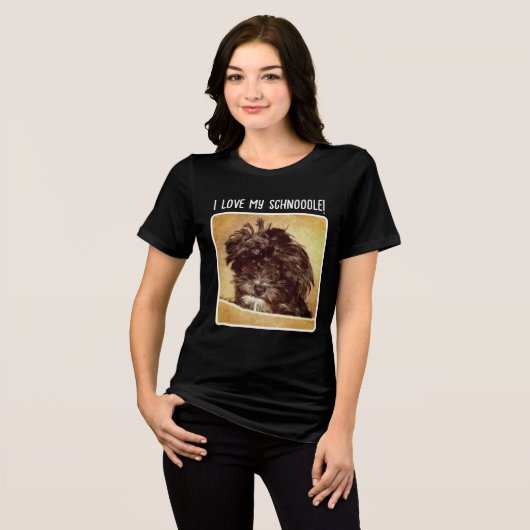 Schnoodle Dog Women's Tri-Blend Shirt (Vorderseite voll)