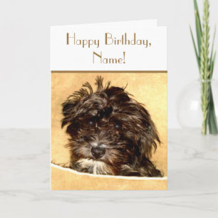 Schnoodle Geburtstagskarte mit anpassbarem Text Karte