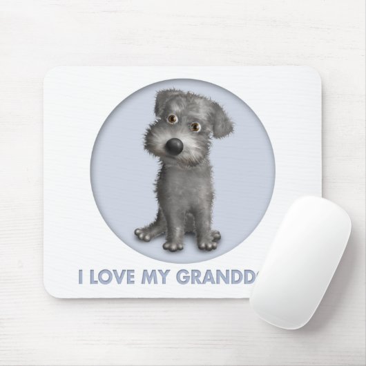 Schnoodle (graues) Granddog Mousepad (Mit Mouse)
