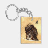 Schnoodle Hund Doppelseitig Schlüsselanhänger (Vorderseite links)