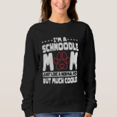 Schnoodle Hund Lover Mama Pelztiermutter Sweatshirt (Vorderseite)