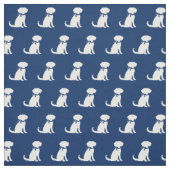 Schnoodle Hund Silhouette Blauer Navy Stoff (Muster)