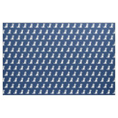 Schnoodle Hund Silhouette Blauer Navy Stoff (Fat Quarter (45,7 x 55,9 cm))