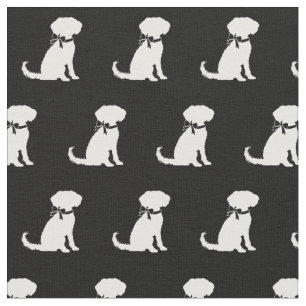 Schnoodle Hund Silhouette Haustier Stoff