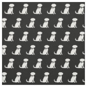 Schnoodle Hund Silhouette Haustier Stoff (Muster)