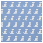 Schnoodle Hund Silhouette Pet Light Blue Stoff (Muster)
