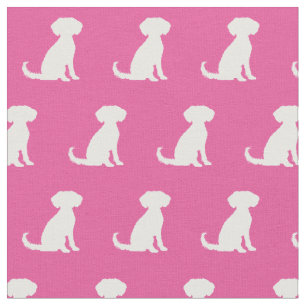 Schnoodle Hund Silhouette Pet Pink Stoff
