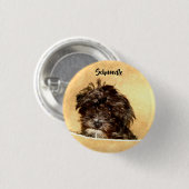 Schnoodle-Hunde-Button Button (Vorne & Hinten)