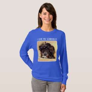 Schnoodle-Hundefrauen-Sweatshirt T-Shirt