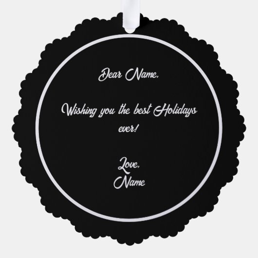 Schnoodle Paper Ornament Card (Rückseite)