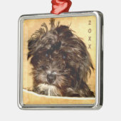 Schnoodle Premium Square Ornament (Links)