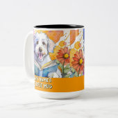 Schnoodle Reading the Big Book Two Tone Coffee Tas Zweifarbige Tasse (Vorderseite Links)