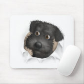 Schnoodle (schwarz) heraus sprengend mousepad (Mit Mouse)