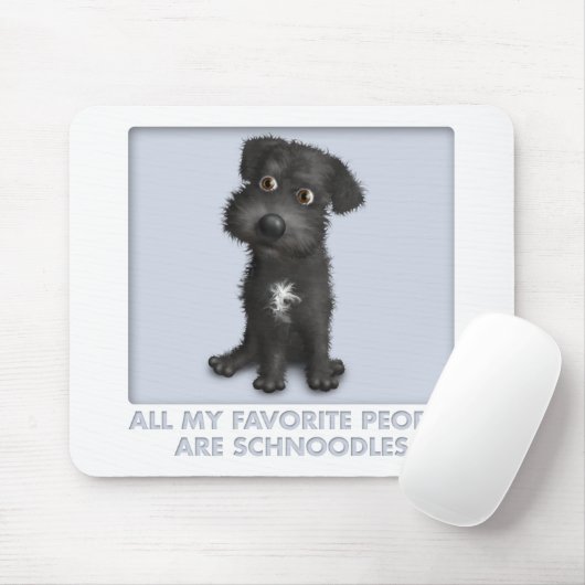 Schnoodle (schwarzer) Liebling Mousepad (Mit Mouse)