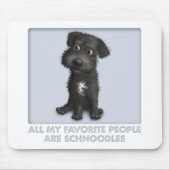 Schnoodle (schwarzer) Liebling Mousepad (Vorne)