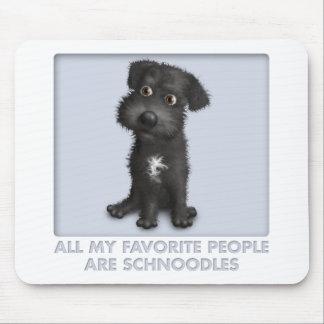 Schnoodle (schwarzer) Liebling Mousepad