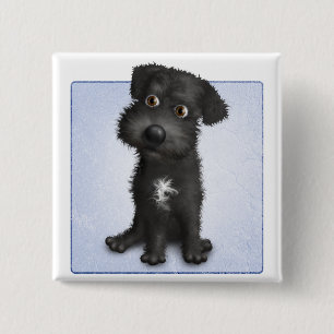 Schnoodle (Schwarzes) Button