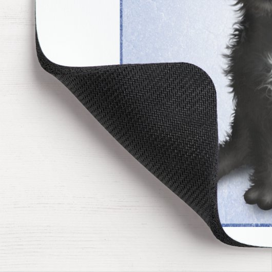 Schnoodle (Schwarzes) Mousepad (Ecke)