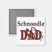 Schnoodle Vater Geschenke Magnet (Vorderseite/Rückseite)
