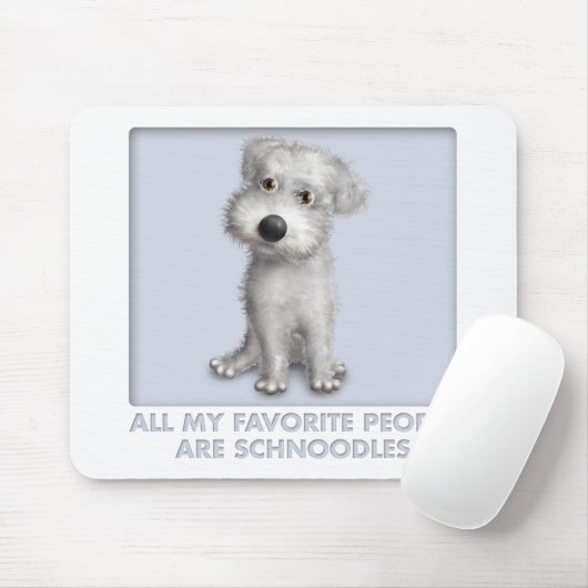 Schnoodle (weißer) Liebling Mousepad (Mit Mouse)