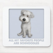 Schnoodle (weißer) Liebling Mousepad (Vorne)