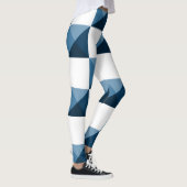 Schnorchel Blau 3D Illusion Prüfmuster Leggings (Rechts)