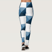 Schnorchel Blau 3D Illusion Prüfmuster Leggings (Rückseite)