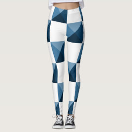 Schnorchel Blau 3D Illusion Prüfmuster Leggings