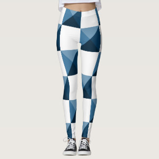 Schnorchel Blau 3D Illusion Prüfmuster Leggings