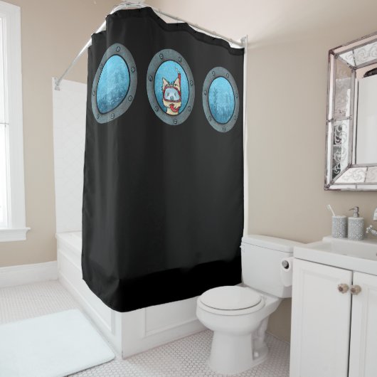 Schnorchel Cairn Porthole Duschvorhang (Beispiel)