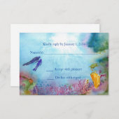 Schnorchel Couple Repair Card RSVP Karte (Vorne/Hinten)