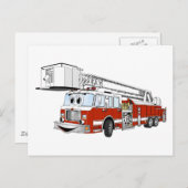 Schnorchel-Hook und Ladenfeuer-Cartoon Postkarte (Vorne/Hinten)