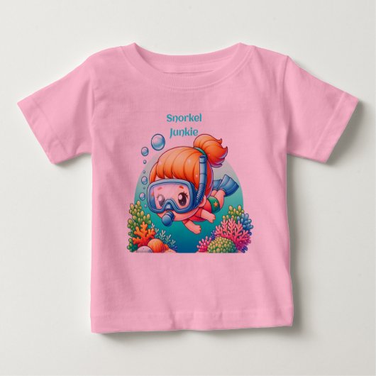 Schnorchel-Junkie Baby T-shirt (Vorderseite)