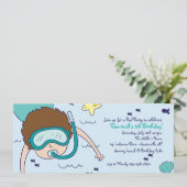 Schnorchel Kinderbecken Party Einladung (Stehend Vorderseite)