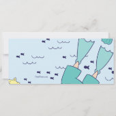 Schnorchel Kinderbecken Party Einladung (Rückseite)