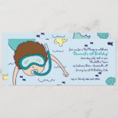 Schnorchel Kinderbecken Party Einladung (Vorne/Hinten)