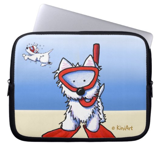 Schnorchel Westies Laptop Sleeve (Vorderseite)