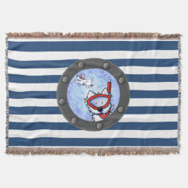 Schnorchel Westies Nautical Throw Blanket Decke