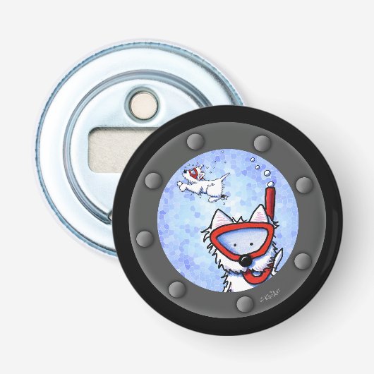 Schnorchel Westies Porthole Flaschenöffner (Vorderseite)