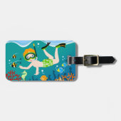 Schnorcheljunge Gepäckanhänger (Vorderseite horizontal)