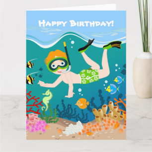 Schnorcheljunge Karte