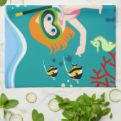 Schnorchelmädchen Küchentuch (Gefaltet)