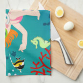 Schnorchelmädchen Küchentuch (Viertel Falte)