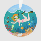 Schnorchelmädchen Ornament (Vorderseite)