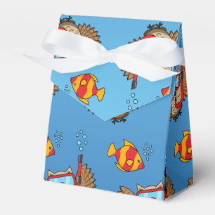 Schnorchelmaske und tropische Fische Geschenkschachtel
