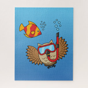 Schnorchelmaske und tropische Fische Puzzle