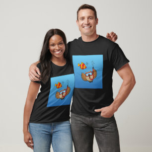 Schnorchelmaske und tropische Fische T-Shirt
